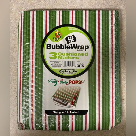 Duck Bubble Mailers Padded Envelope Mailers‎ Holiday Lot of 3 Christmas 8.5x11 - Picture 1 of 2